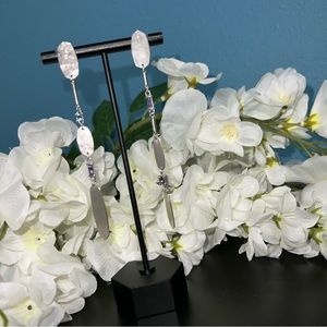 Kendra Scott Calista Statement Earrings Silver